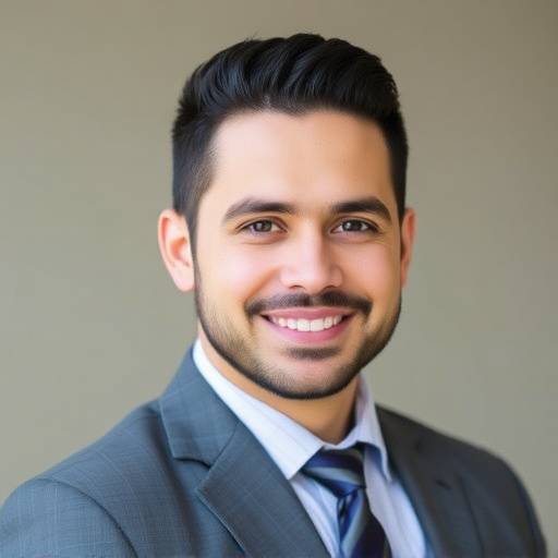 Professional portrait of Benjamin Rivera, Senior Real Estate Agent at Coastal Escapes Realty, wearing a suit.